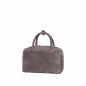 Preview: Crossbody Bag Henkeltasche aus Wildleder in taupe
